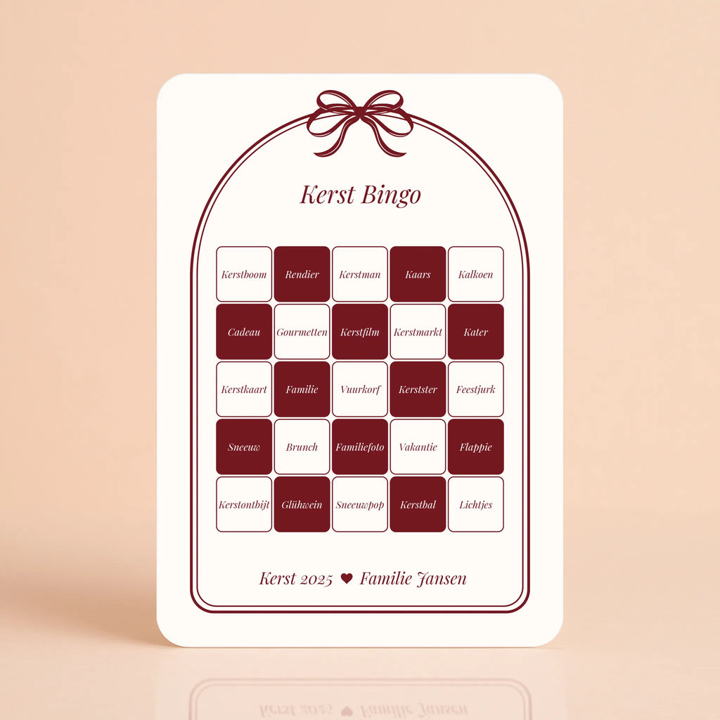 Kerst Spellenpakket  | Klassiek Strik Bordeaux