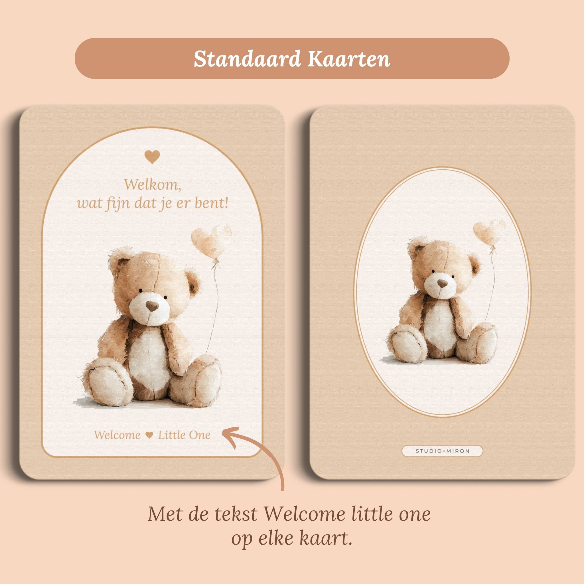Mini Welkomstbord A6 - Naamkaart | Boho Zand met Beertje