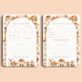Babyshower invulkaarten Pakket in Bosdieren stijl, gepersonaliseerd met naam – Studio Miron