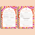 Babyshower invulkaarten Pakket in Flower Power stijl, met invulkaarten – Studio Miron