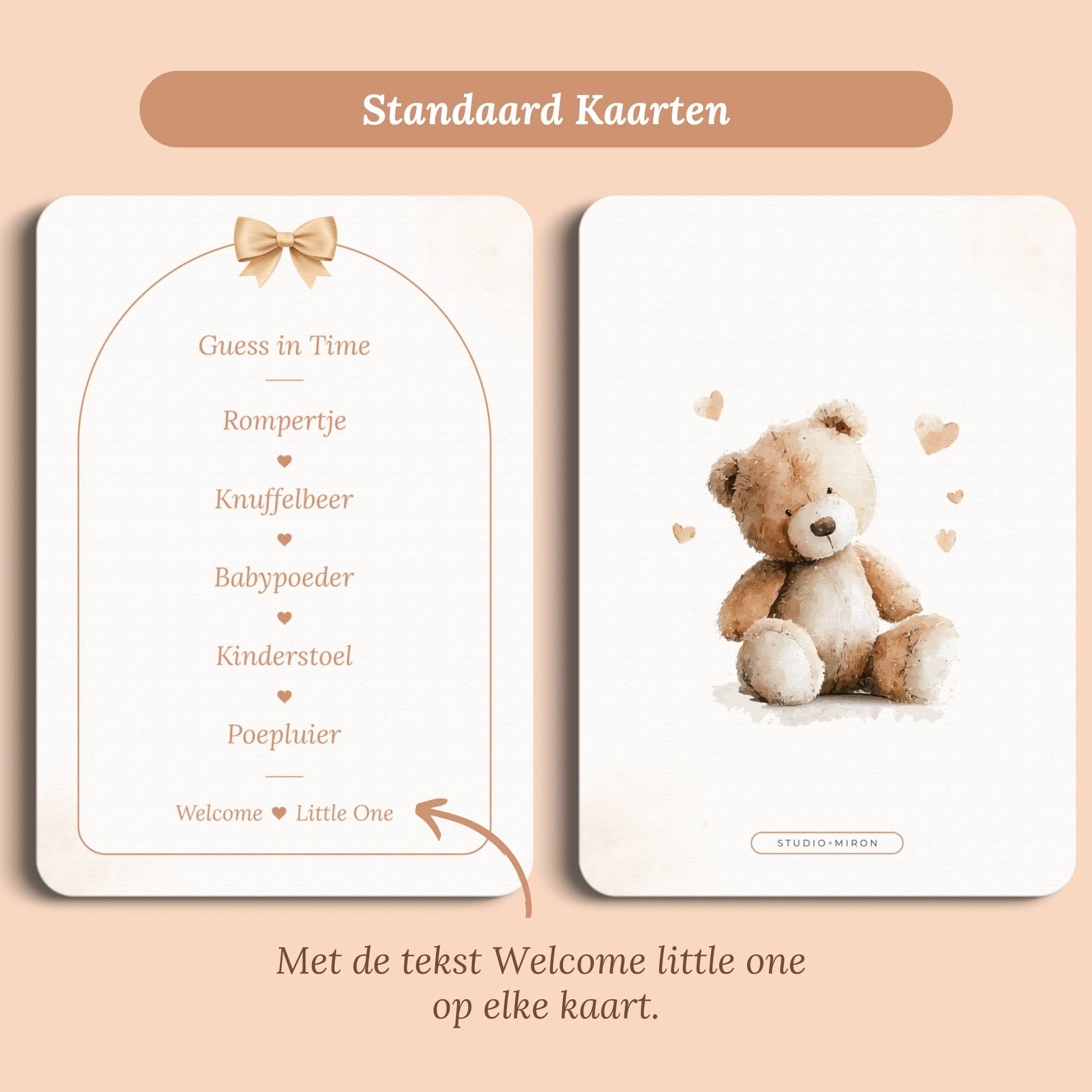 Babyshower Spil – Guess in Time | Boho Sløjfe