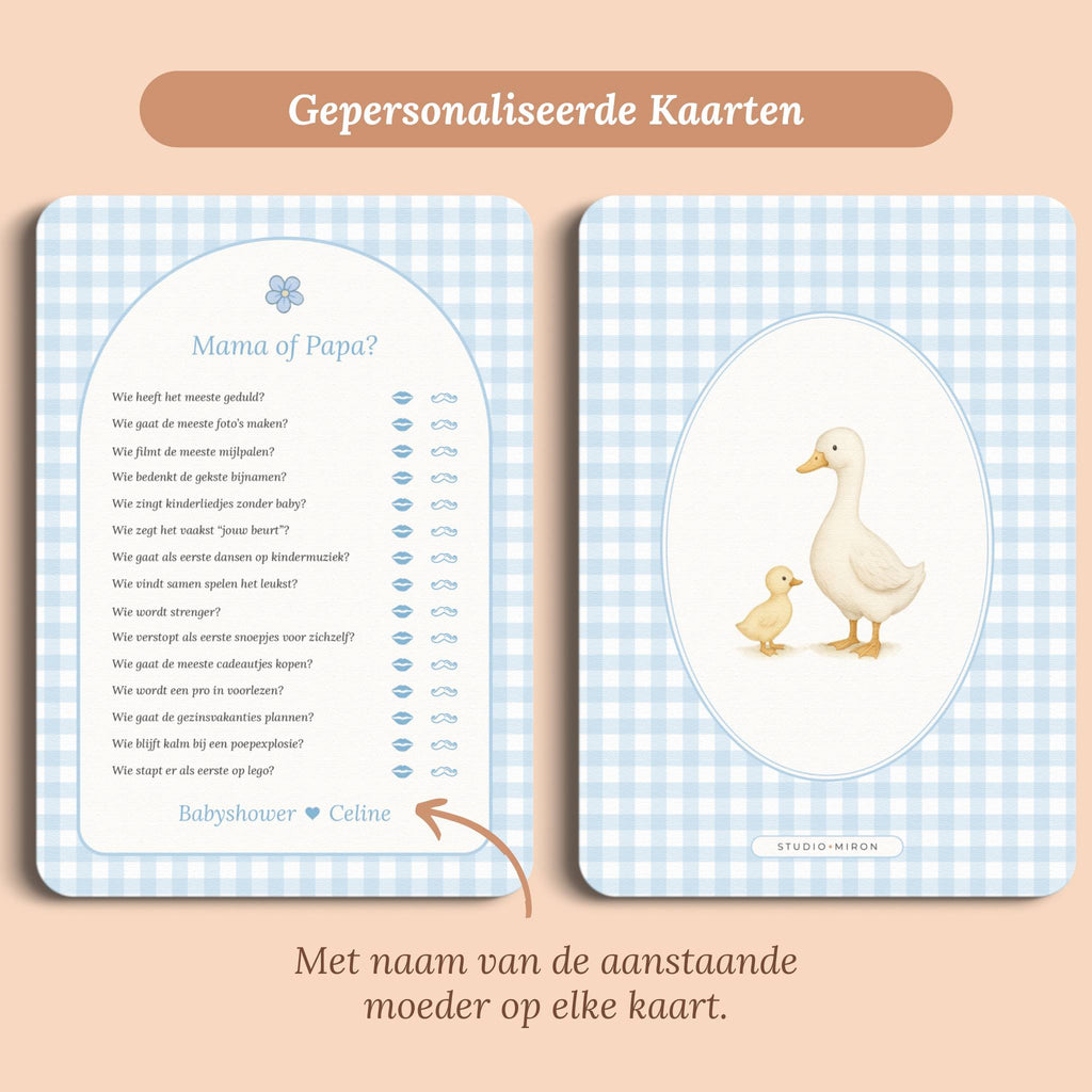 Mama of Papa | Gingham Blauw