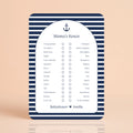 Babyshower spelkaart Mama’s Keuze in Navy Blue stijl, gepersonaliseerd met naam – Studio Miron