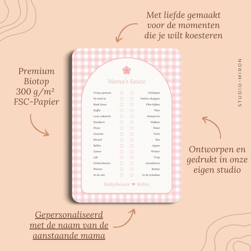 Mama's Keuze | Gingham Roze