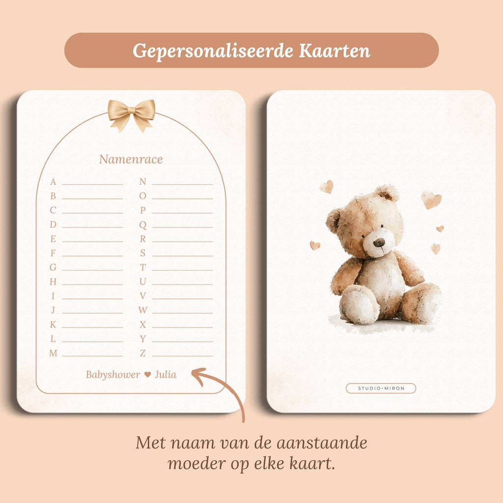 Babyshower Spil – Navneløbet | Boho Sløjfe