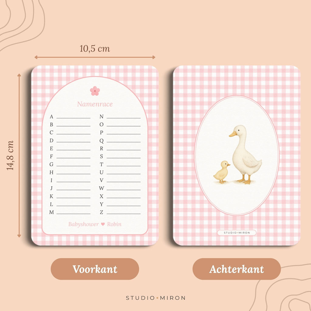 Namenrace | Gingham Roze