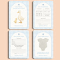 Babyshower starterspakket gingham blauw gepersonaliseerd Studio Miron