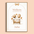 Babyshower Welkomstposter in Boho Strik stijl, gepersonaliseerd met naam – Studio Miron