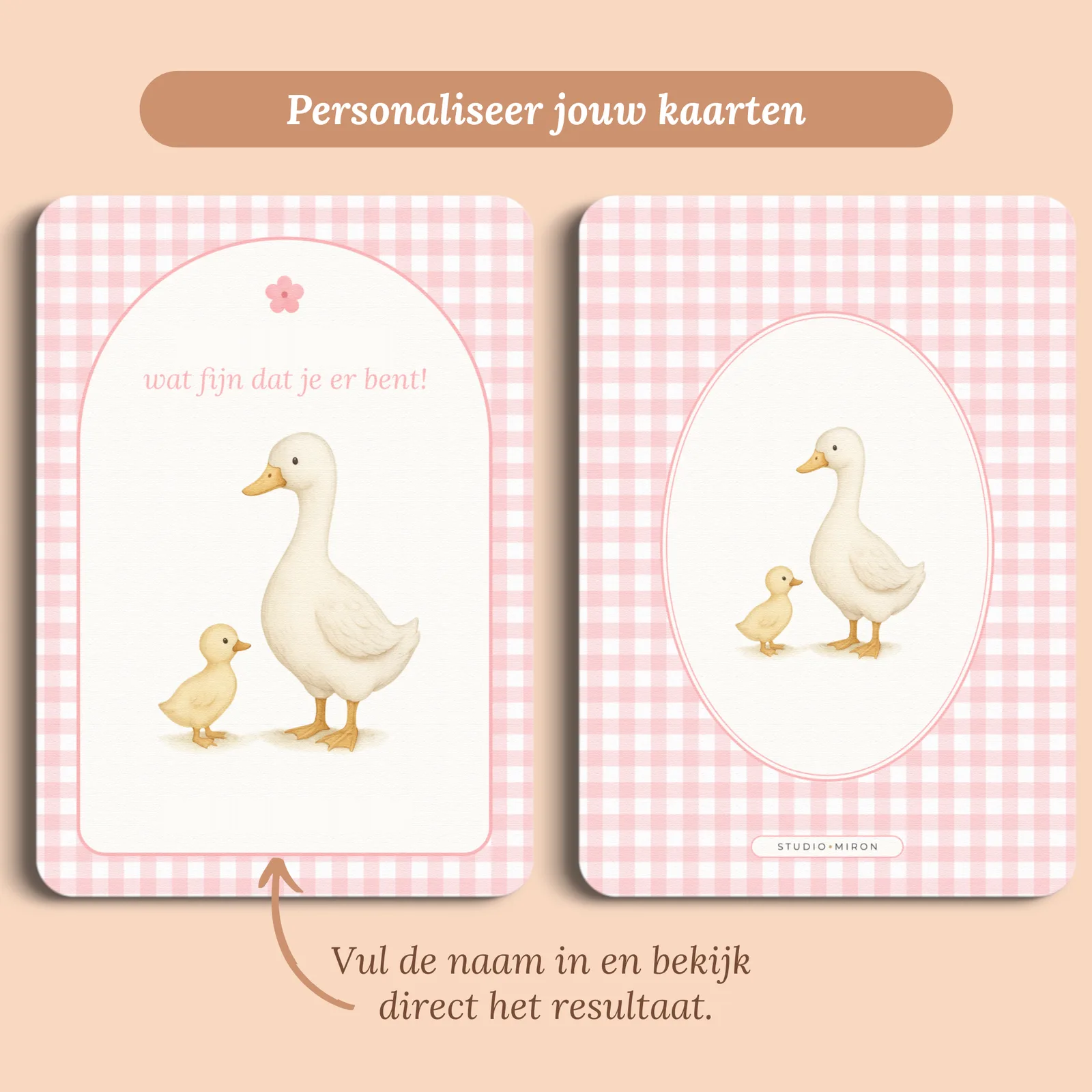 Eksempel på kortet med det navn, du udfylder